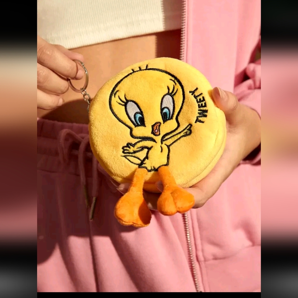 Tweety Bird Coin Purse With Keyring - Picture 3 of 6